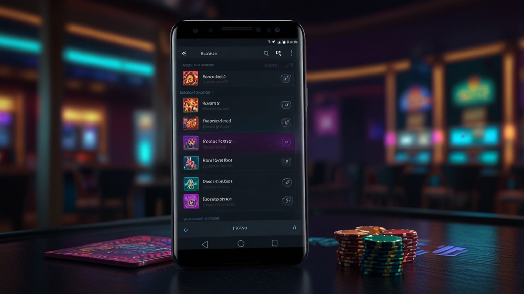 Android settings and compatibility checklist beside a casino app phone