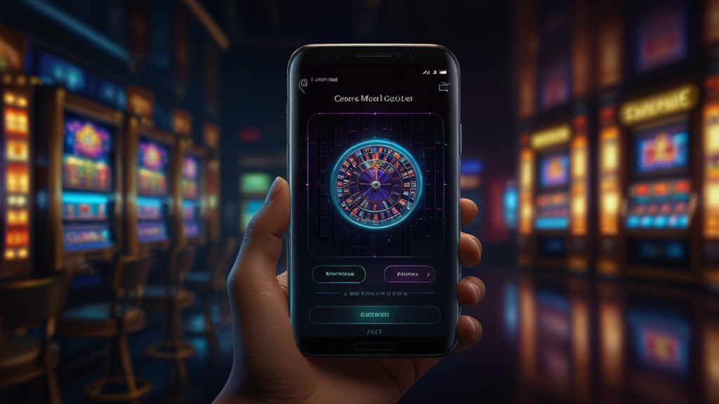 Android phone showing a secure casino app download screen with a checkmark